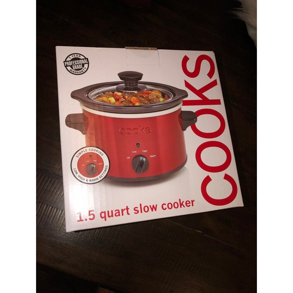Cooks 1.5 quart red Slow Cooker